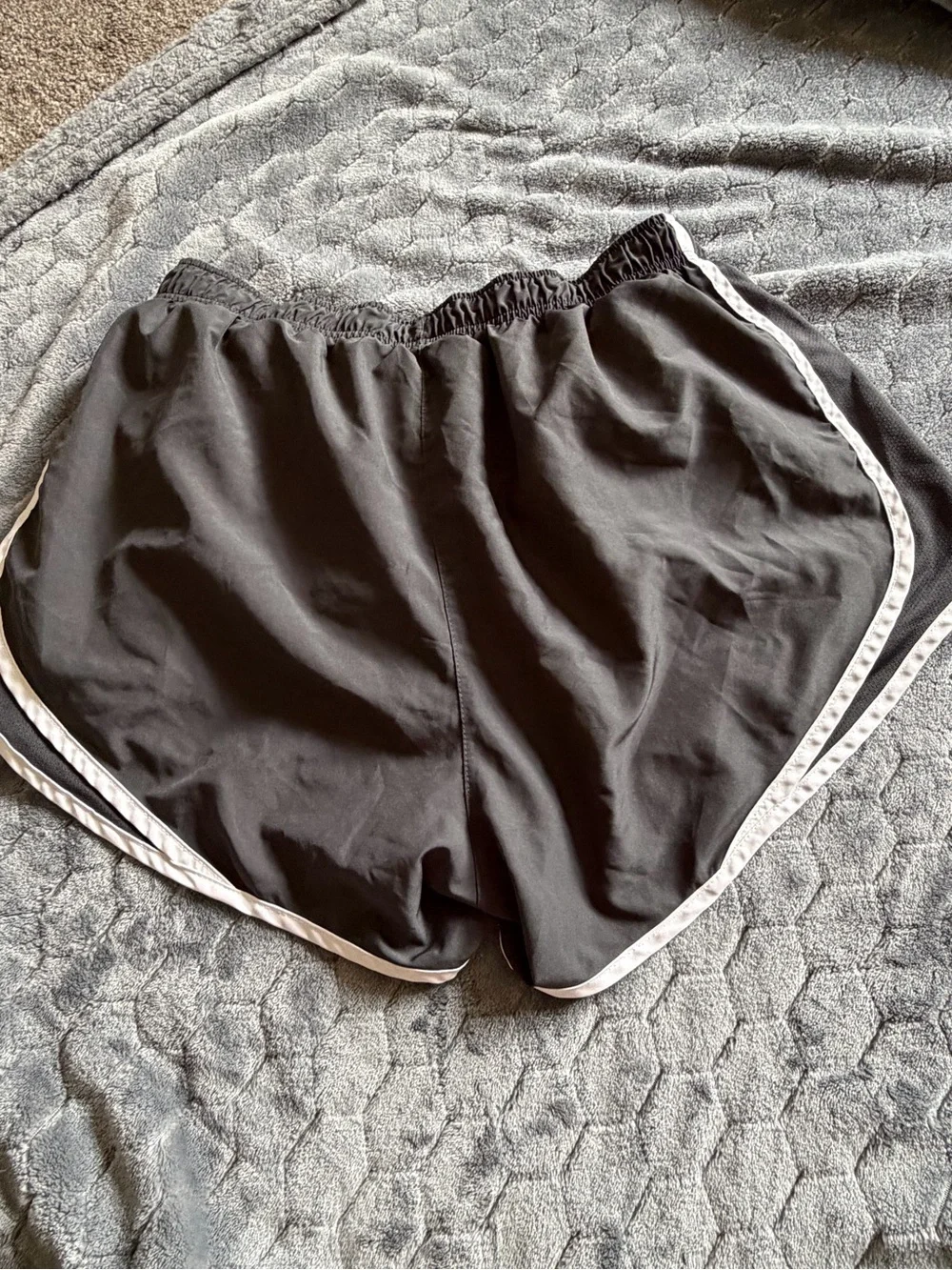 Nike Black Women's Athletic Shorts with White Trim